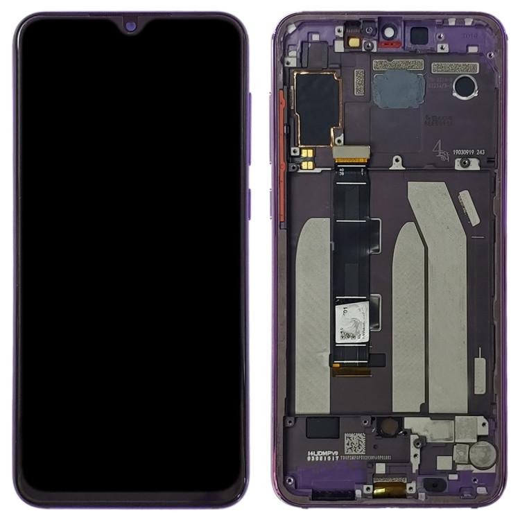 TOUCHSCREEN + DISPLAY LCD DISPLAY COMPLETO + FRAME PER XIAOMI MI 9 SE (M1903F2G) VIOLA ORIGINALE (SERVICE PACK)