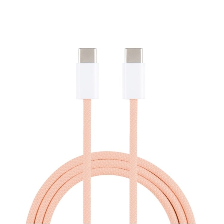 CAVO DATI DA 60W USB-C / TYPE-C A USB-C / TYPE-C RICARICA LUNGHEZZA 1M (ROSA)