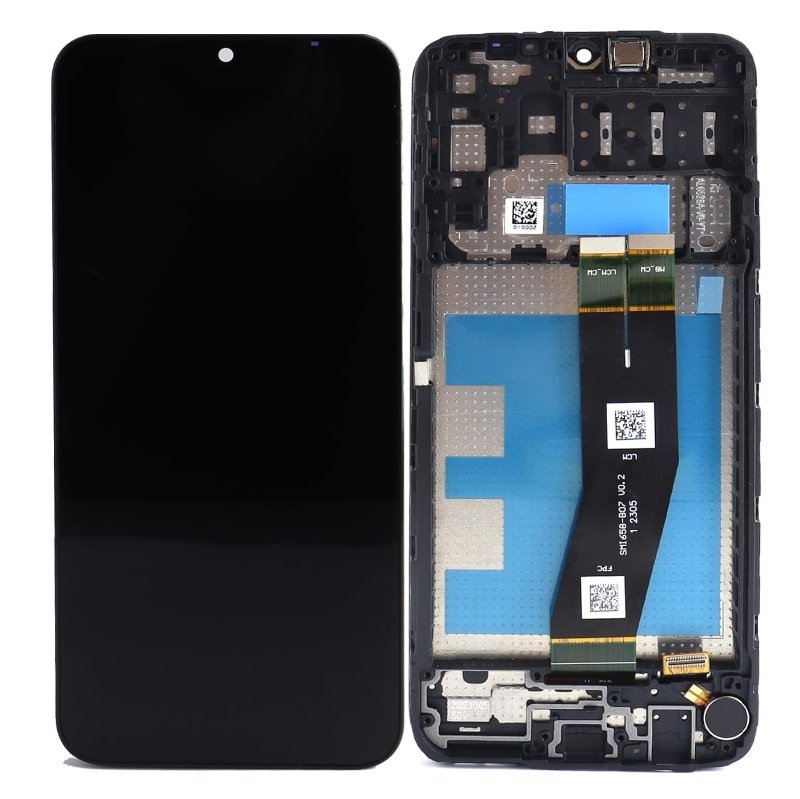 DISPLAY LCD + TOUCHSCREEN DISPLAY COMPLETO + FRAME PER SAMSUNG GALAXY A14 A145P A145R NERO EU (EUROPE VERSION)