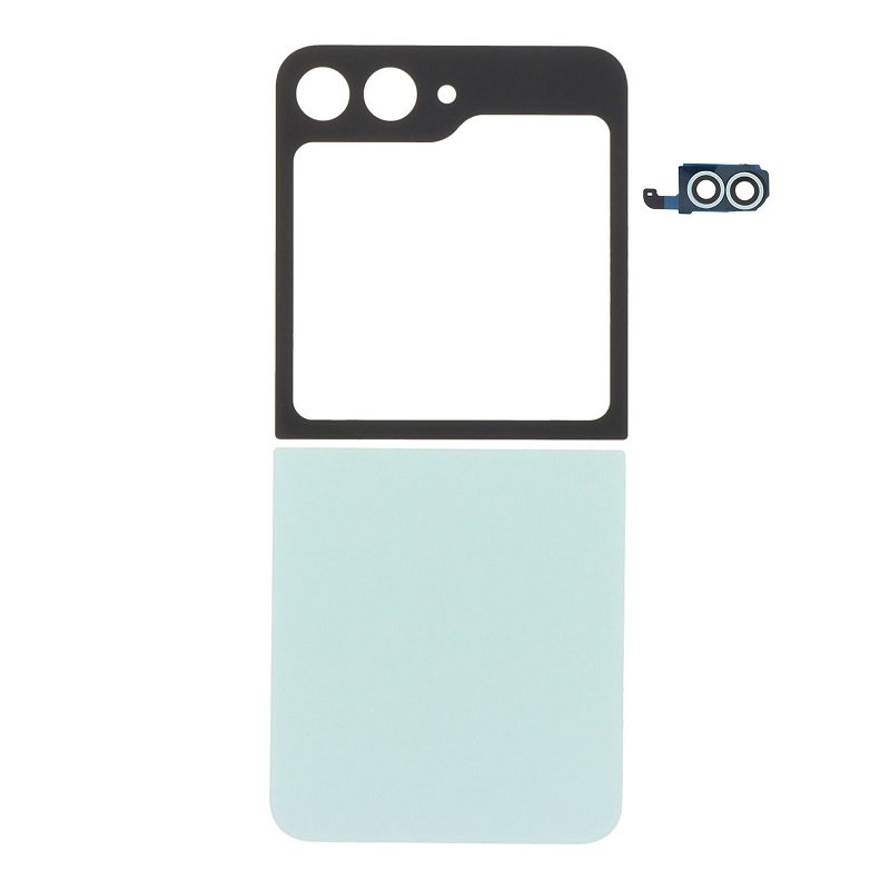 SET 2 PEZZI COVER POSTERIORE PER SAMSUNG GALAXY Z FLIP6 5G F741B VERDE