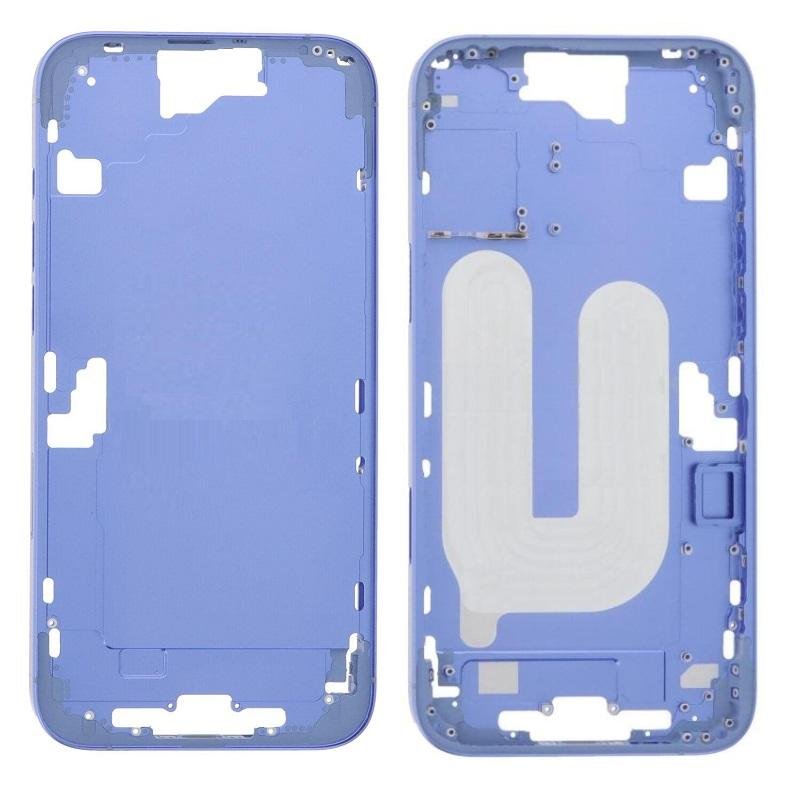 COVER CENTRALE A PER APPLE IPHONE 16 PLUS 6.7 BLU MATERIALE ORIGINALE