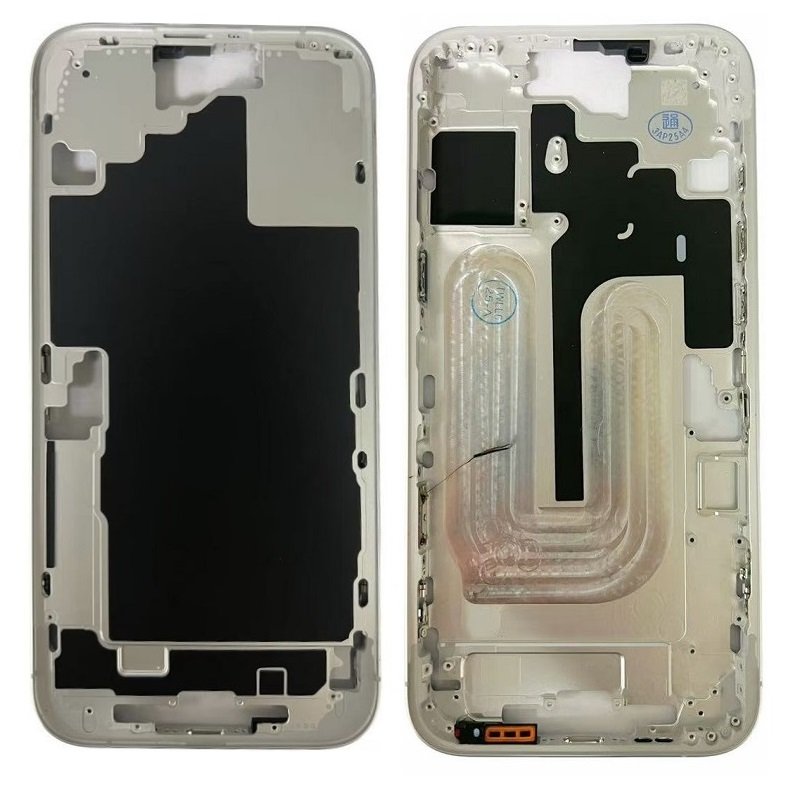 COVER CENTRALE A PER APPLE IPHONE 16 PLUS 6.7 BIANCO MATERIALE ORIGINALE