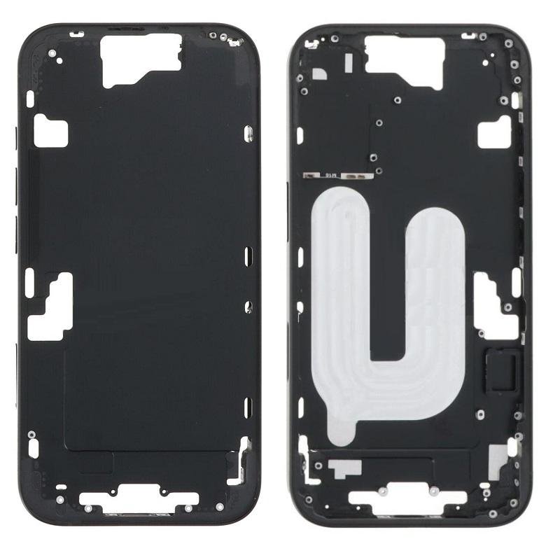 COVER CENTRALE A PER APPLE IPHONE 16 6.1 NERO MATERIALE ORIGINALE