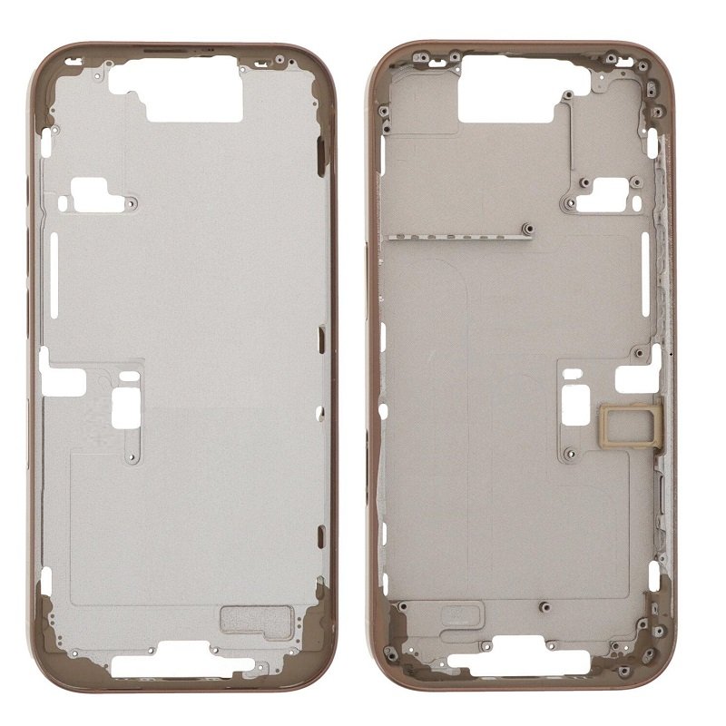COVER CENTRALE A PER APPLE IPHONE 16 PRO 6.3 ORO OEM (SENZA PULSANTE DELLA FOTOCAMERA + CAVO)