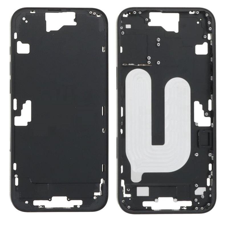 COVER CENTRALE A PER APPLE IPHONE 16 PLUS 6.7 NERO MATERIALE ORIGINALE