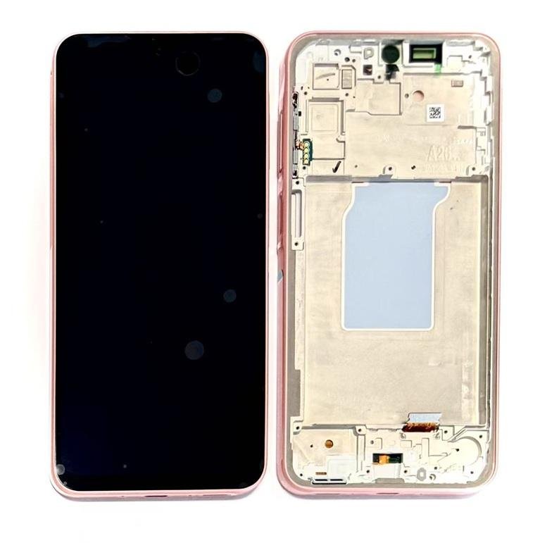 TOUCHSCREEN + DISPLAY AMOLED DISPLAY COMPLETO + FRAME PER SAMSUNG GALAXY A26 5G A266B ROSA ORIGINALE (SERVICE PACK) 