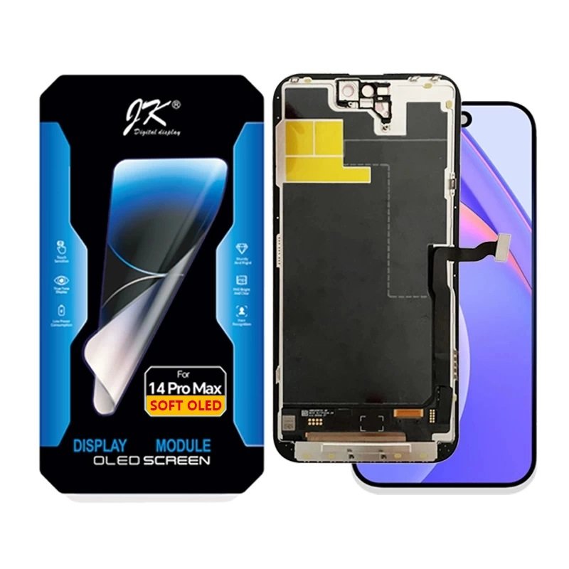 TOUCHSCREEN + DISPLAY OLED DISPLAY COMPLETO PER APPLE IPHONE 14 PRO MAX 6.7 JK-T OLED VERSIONE SOFT