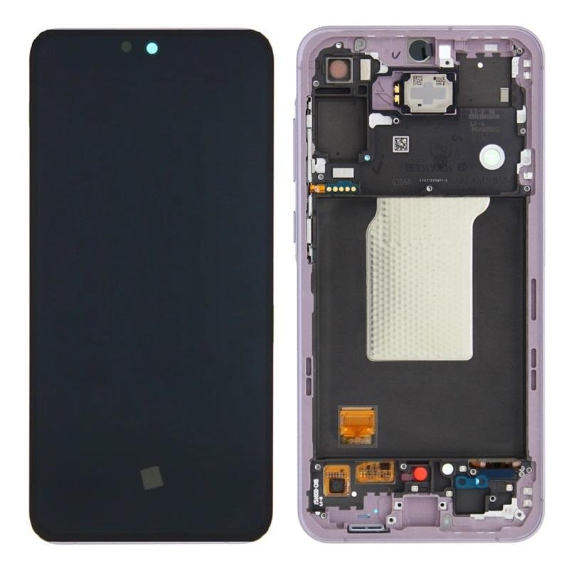 TOUCHSCREEN + DISPLAY AMOLED DISPLAY COMPLETO + FRAME PER SAMSUNG GALAXY A55 5G A556B LILLA / VIOLA ORIGINALE (SERVICE PACK)