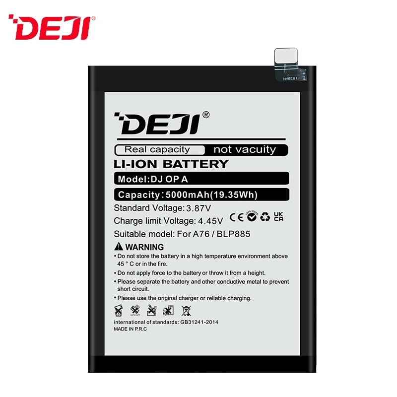 DEJI BATTERIA DJ A76 BLP885 PER OPPO A96 4G (CPH2333) / OPPO A76 (CPH2375)