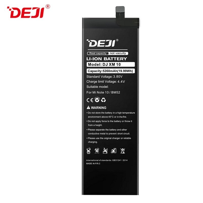 DEJI BATTERIA DJ MI NOTE 10 BM52 PER XIAOMI MI NOTE 10 (M1910F4G) / MI CC9 PRO / MI NOTE 10 LITE (M2002F4LG)
