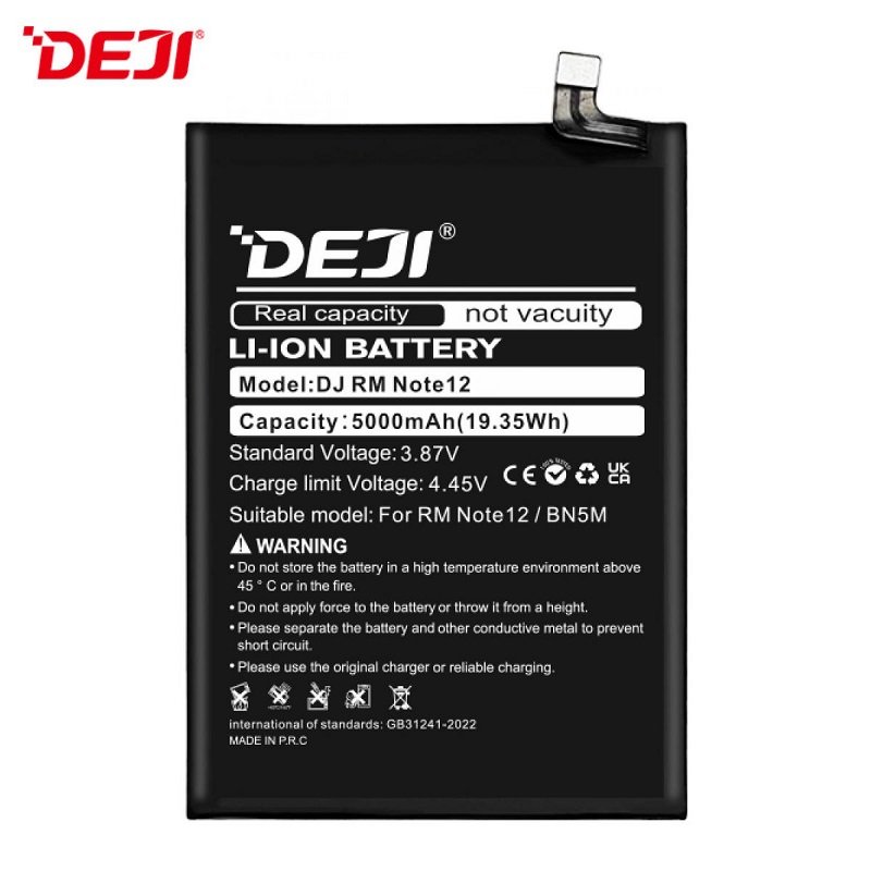 DEJI BATTERIA DJ RM NOTE 12 BN5M PER XIAOMI REDMI NOTE 12 4G (23021RAAEG 23021RAA2Y 23027RAD4I 23028RA60L)