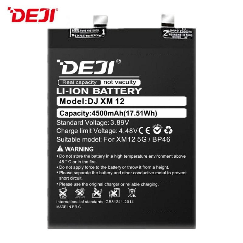 DEJI BATTERIA DJ XM 12 BP46 PER XIAOMI 12 (2201123G 2201123C) / XIAOMI 12X (2112123AC 2112123AG)