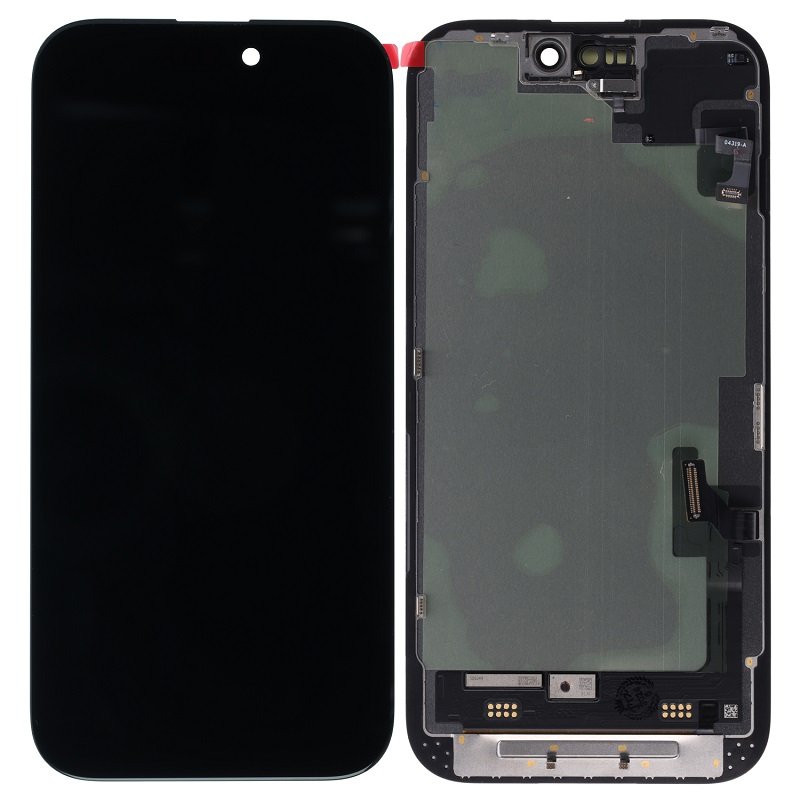 TOUCHSCREEN + DISPLAY OLED DISPLAY COMPLETO PER APPLE IPHONE 15 6.1 ORIGINALE A+ (SENSORE FLEX) DIAGNOSTICABILE (RICHIEDE AGGIORNAMENTO ALL'ULTIMA VERSIONE)