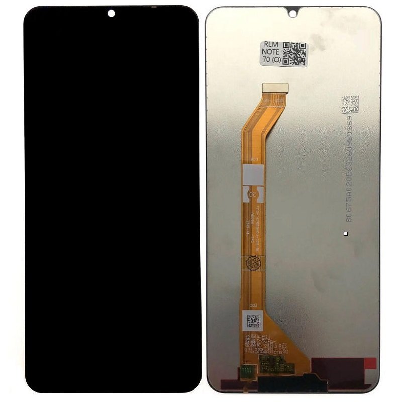 DISPLAY LCD + TOUCHSCREEN DISPLAY COMPLETO SENZA FRAME PER REALME NOTE 70T (RMX5313) / REALME NOTE 70 / NARZO 80 LITE 4G / REALME C71 (INDIA VERSION) NERO ORIGINALE