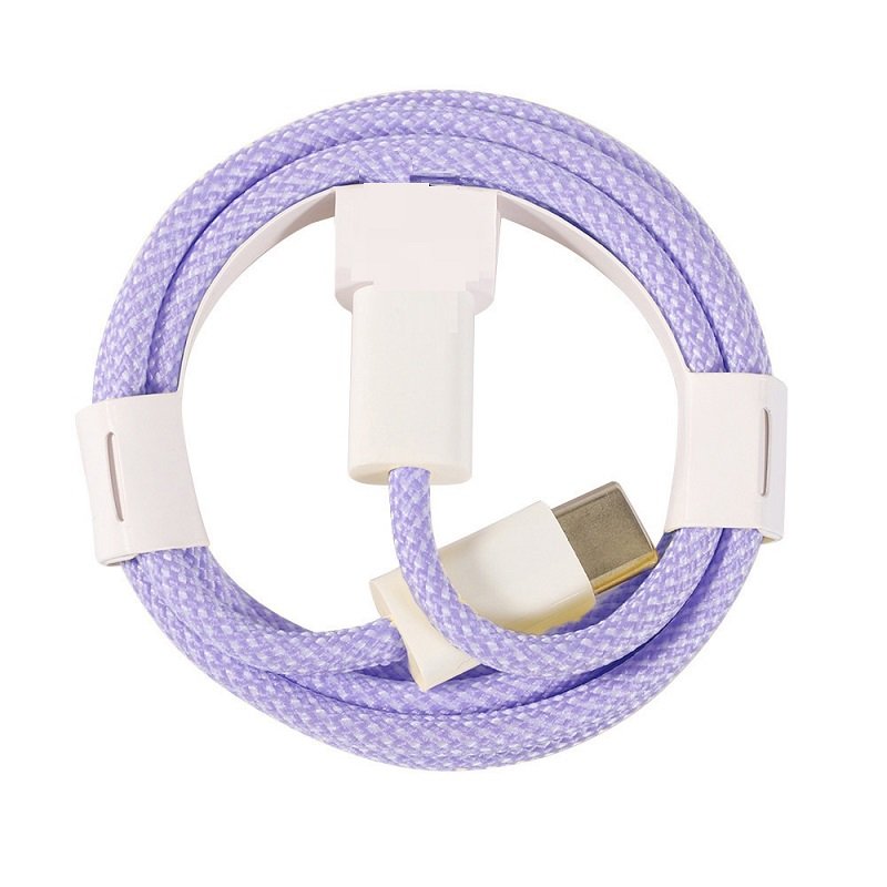 CAVO DATI DA 60W USB-C / TYPE-C A USB-C / TYPE-C RICARICA LUNGHEZZA 1M (VIOLA)