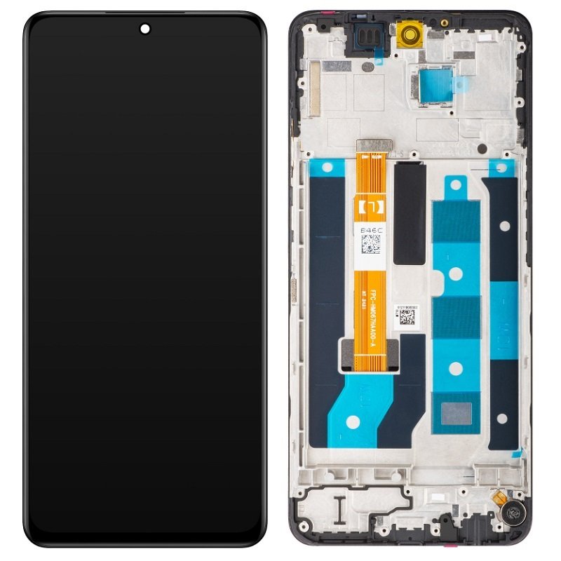 DISPLAY LCD + TOUCHSCREEN DISPLAY COMPLETO + FRAME PER REALME 12X 5G (RMX3997) NERO ORIGINALE