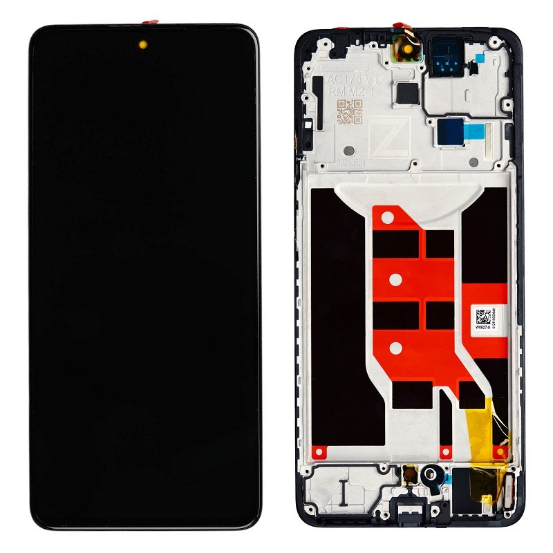 TOUCHSCREEN + DISPLAY LCD DISPLAY COMPLETO + FRAME (FK03 VERSION) PER OPPO RENO12 F 4G (CPH2687) NERO OEM OLED