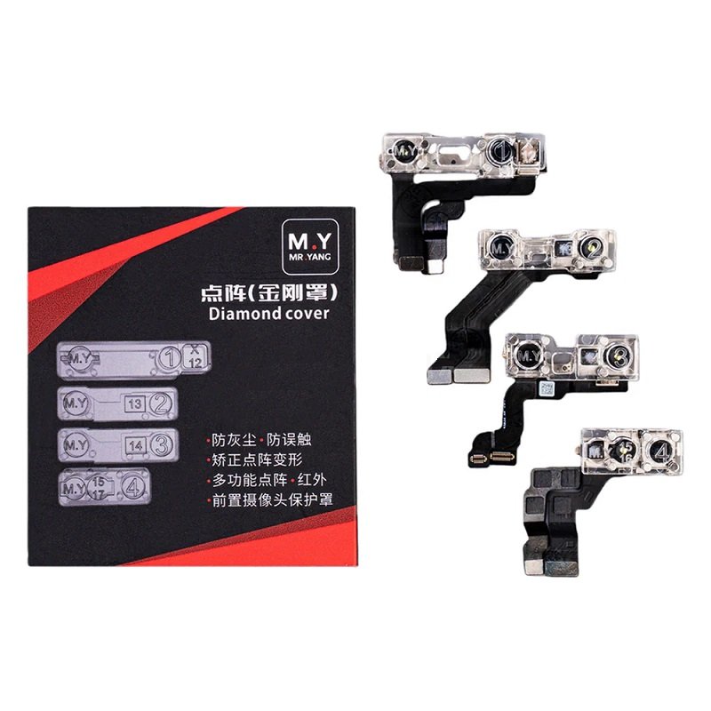 MR YANG IPHONE COPRIOBIETTIVO DELLA FOTOCAMERA ANTERIORE MATRICE DI PUNTI MULTIFUNZIONALE / INFRAROSSI PER IPHONE X / 11 / 12 / 13 / 14 / 15 / 16 / 17 SERIES