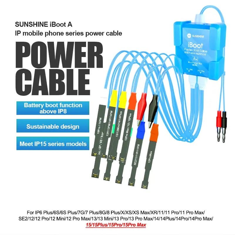 SUNSHINE iBOOT A CAVO PER ATTIVAZIONE BATTERIA IPHONE 6G - 12 SERIES 13 / 13 MINI / 13 PRO / 13 PRO MAX / 14 / 14 PLUS / 14 PRO / 14 PRO MAX / 15 / 15 PLUS / 15 PRO / 15 PRO MAX