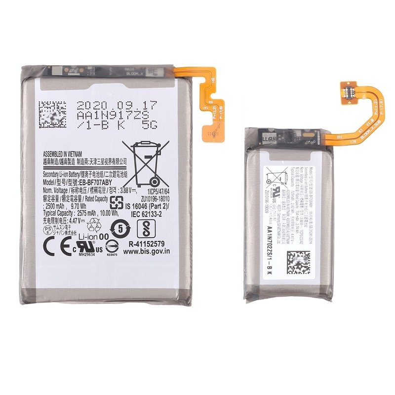 BATTERIA EB-BF707ABY EB-BF708ABY SET 2 PEZZI PER SAMSUNG GALAXY Z FLIP 5G F707B / Z FLIP 2