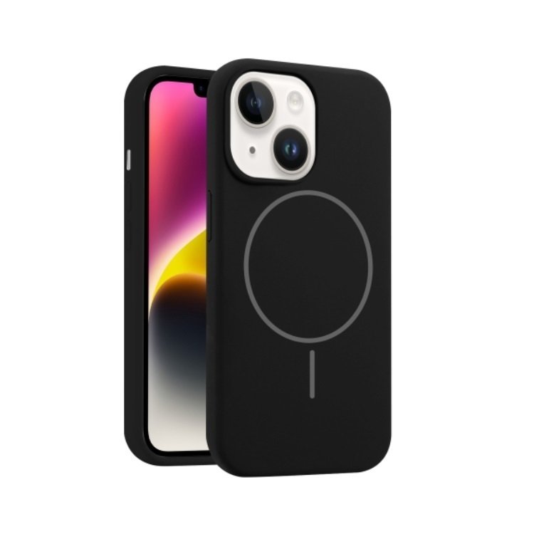 CUSTODIA CELLULARE DI SILICONE LIQUIDO + MAGNETICO PER APPLE IPHONE 14 PLUS NERO