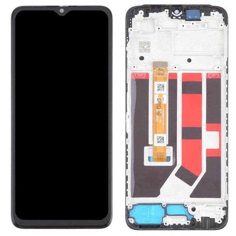 DISPLAY LCD + TOUCHSCREEN DISPLAY COMPLETO + FRAME PER OPPO A38 (CPH2579) / A18 (CPH2591) NERO ORIGINALE
