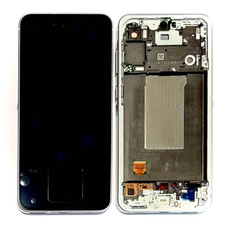 TOUCHSCREEN + DISPLAY AMOLED DISPLAY COMPLETO + FRAME PER SAMSUNG GALAXY A56 5G A566B GRIGIO SCHERMO SERVICE PACK + FRAME (NON ORIGINALE)