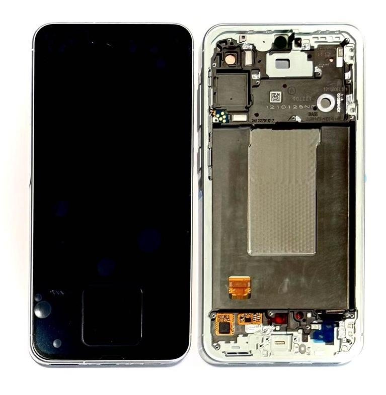 TOUCHSCREEN + DISPLAY AMOLED DISPLAY COMPLETO + FRAME PER SAMSUNG GALAXY A56 5G A566B GRIGIO ORIGINALE (SERVICE PACK)