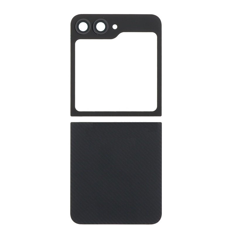 SET 2 PEZZI COVER POSTERIORE PER SAMSUNG GALAXY Z FLIP6 5G F741B NERO