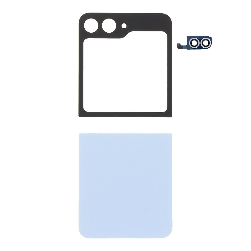 SET 2 PEZZI COVER POSTERIORE PER SAMSUNG GALAXY Z FLIP6 5G F741B BLU