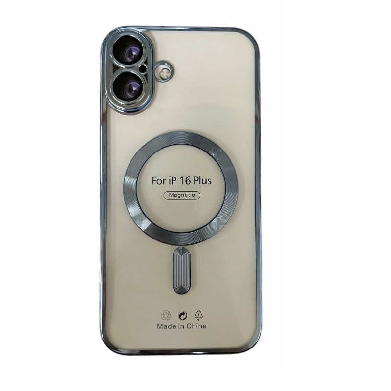 CUSTODIA CELLULARE DI ELETTROPLASTICA + PROTEZIONE LENTI + MAGNETICA PER APPLE IPHONE 16 PLUS BLU
