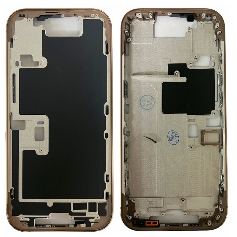 COVER CENTRALE A PER APPLE IPHONE 16 PRO 6.3 ORO MATERIALE ORIGINALE