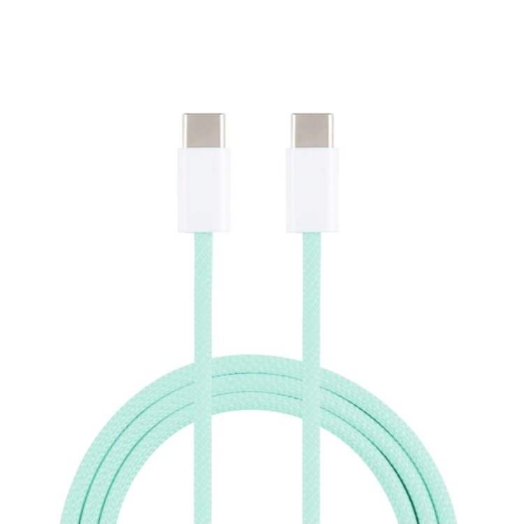 CAVO DATI DA 60W USB-C / TYPE-C A USB-C / TYPE-C RICARICA LUNGHEZZA 1M (VERDE)