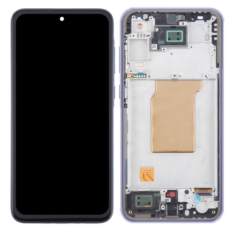 TOUCHSCREEN + DISPLAY AMOLED DISPLAY COMPLETO + FRAME PER SAMSUNG GALAXY A35 5G A356B LILLA / VIOLA ORIGINALE (SERVICE PACK)