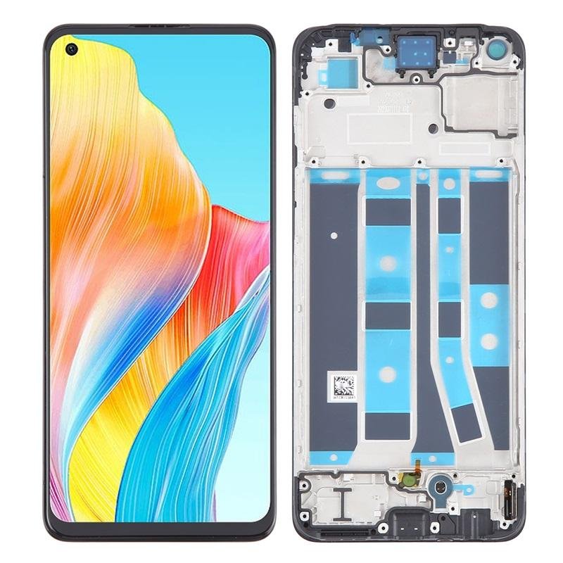 DISPLAY OLED + TOUCHSCREEN DISPLAY COMPLETO + FRAME PER OPPO A78 4G (CPH2565) NERO OEM