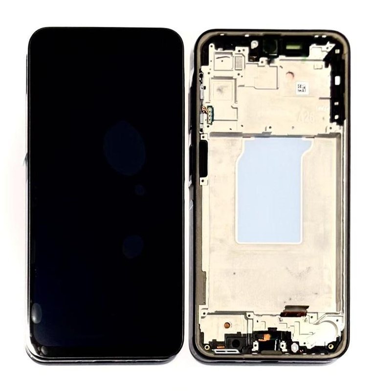 TOUCHSCREEN + DISPLAY AMOLED DISPLAY COMPLETO + FRAME PER SAMSUNG GALAXY A26 5G A266B NERO ORIGINALE (SERVICE PACK) 
