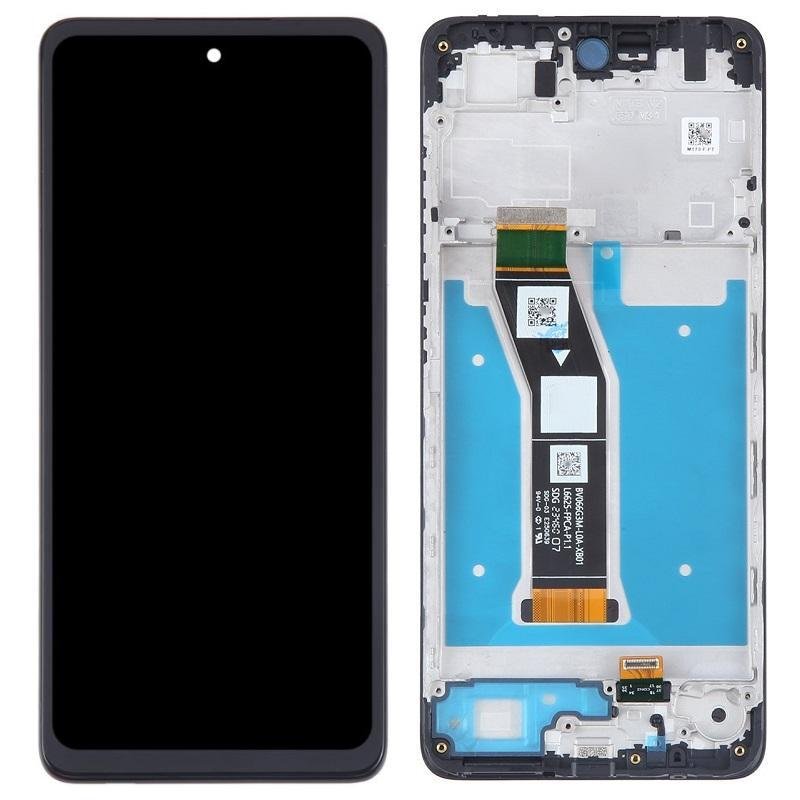 DISPLAY LCD + TOUCHSCREEN DISPLAY COMPLETO + FRAME PER MOTOROLA MOTO G04 (XT2421-2) NERO ORIGINALE