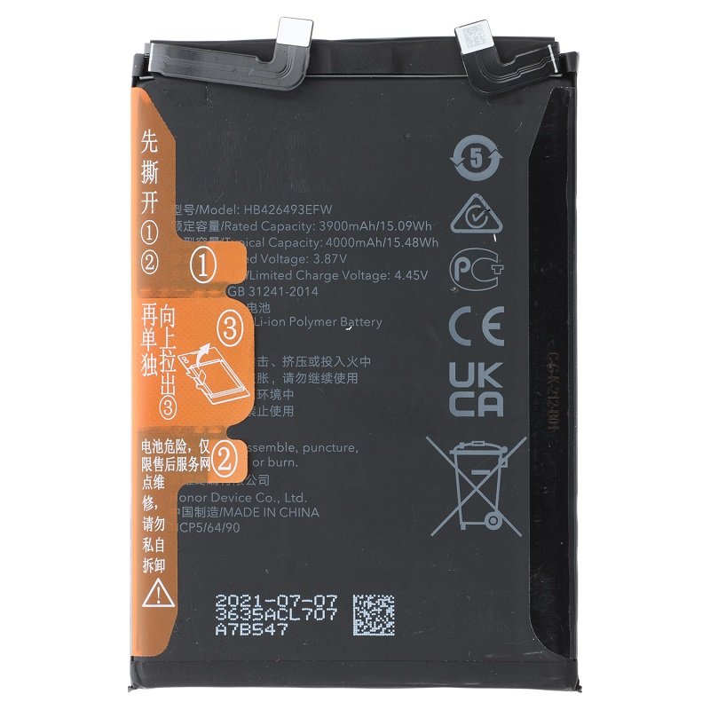 BATTERIA HB426493EFW PER HONOR 50 SE (JLH-AN00) / NOVA 9 SE (JLN-LX1 JLN-LX3 JULIAQN-L01B JULIAQN-L21B JULIAQN-L23A FIO-BD00 JLN-AL00) / HI NOVA 9 SE / NOVA 10 (NCO-AL00 NCO-LX1 NCO-LX3) / HI NOVA 10