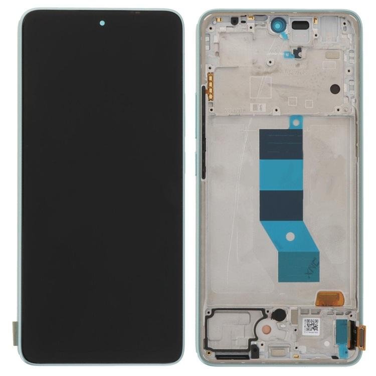 TOUCHSCREEN + DISPLAY OLED DISPLAY COMPLETO + FRAME PER XIAOMI POCO M7 PRO 5G (2409FPCC4G 2409FPCC4I) VERDE ORIGINALE (SERVICE PACK)
