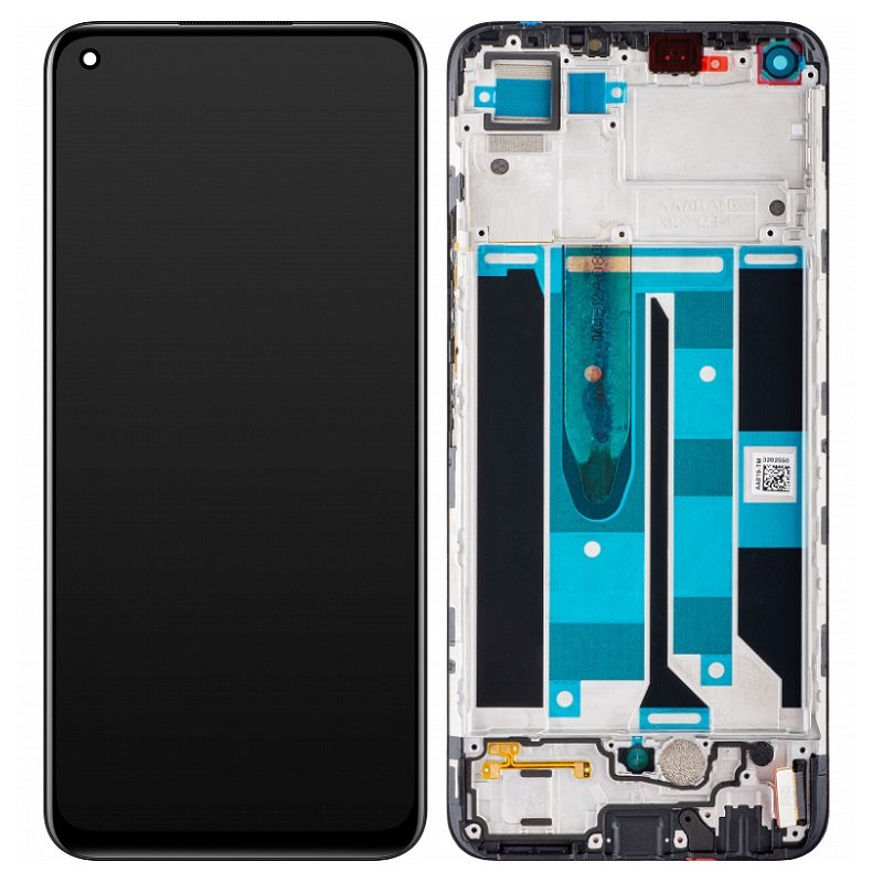 TOUCHSCREEN + DISPLAY LCD DISPLAY COMPLETO + FRAME (05 VERSION) PER REALME 8 4G (RMX3085) NERO ORIGINALE