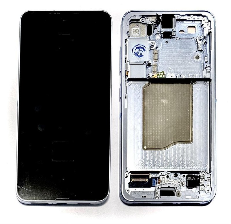 TOUCHSCREEN + DISPLAY AMOLED DISPLAY COMPLETO + FRAME PER SAMSUNG GALAXY S25 5G S931B BLU GHIACCIO SCHERMO SERVICE PACK + FRAME (NON ORIGINALE)