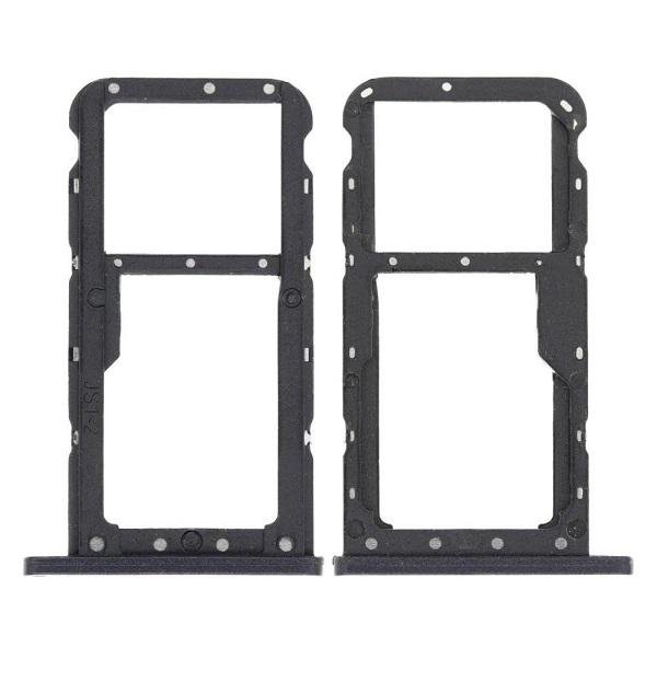 DUAL SIM TRAY PER HUAWEI P20 LITE / NOVA 3E ANE-LX1 ANE-L21 NERO