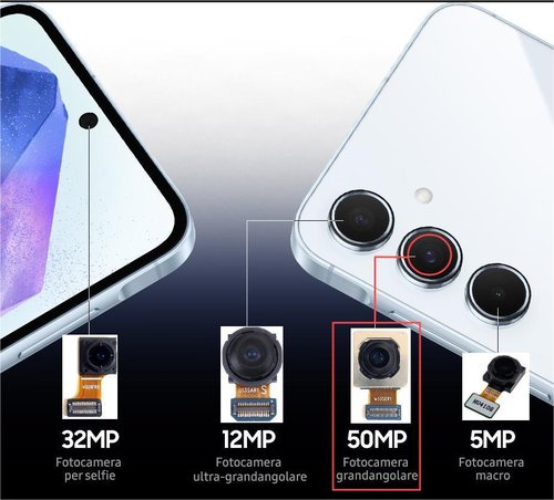 CAMERA POSTERIORE 50MP PER SAMSUNG GALAXY A55 5G A556B ORIGINALE