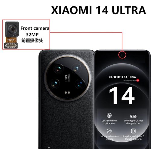 CAMERA ANTERIORE 32MP PER XIAOMI 14 ULTRA (24031PN0DC 24030PN60G) ORIGINALE