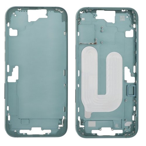 COVER CENTRALE A PER APPLE IPHONE 16 PLUS 6.7 VERDE OEM (SENZA PULSANTE DELLA FOTOCAMERA + CAVO)