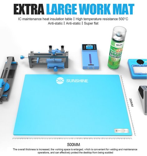 SUNSHINE SS-004F CUSCINETTO ISOLANTE AVANZATO RESISTENTE ALLE ALTE TEMPERATURE ANTISTATICO ANTISCIVOLO BLU