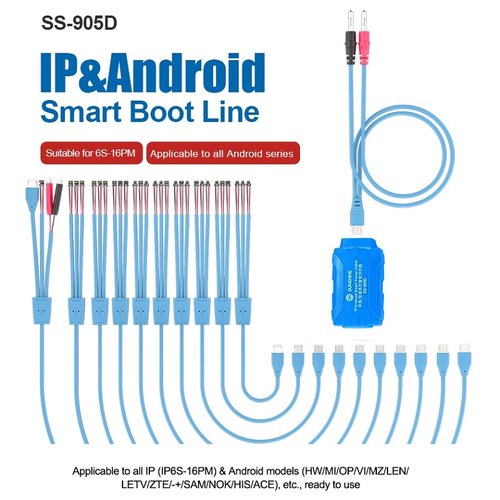 SUNSHINE SS-905D V10.0 CAVO DI ALIMENTAZIONE INTELLIGENTE PER APPLE IPHONE 6S-16 PRO MAX?/ ANDROID MODELS (SAMSUNG / HUAWEI / XIAOMI / OPPO / VIVO / ZTE / NOKIA / LENOVO / MEIZU) ETC