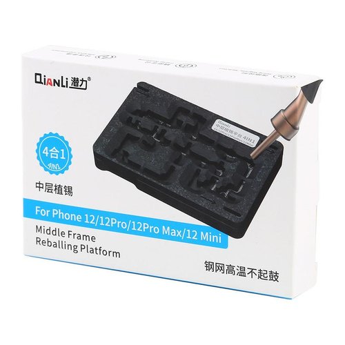 (Prenotazione) QIANLI PIATTAFORMA REBALLING TELAIO MEDIO PER APPLE IPHONE 12 / IPHONE 12 MINI / IPHONE 12 PRO / IPHONE 12 PRO MAX