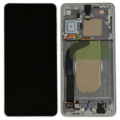 TOUCHSCREEN + DISPLAY AMOLED DISPLAY COMPLETO + FRAME PER SAMSUNG GALAXY S25 EDGE S937B TITANIO ARGENTO ORIGINALE (SERVICE PACK)