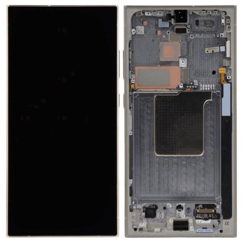 TOUCHSCREEN + DISPLAY AMOLED DISPLAY COMPLETO + FRAME PER SAMSUNG GALAXY S24 ULTRA 5G S928B GRIGIO / ARANCIA / VIOLA (SERVICE PACK)